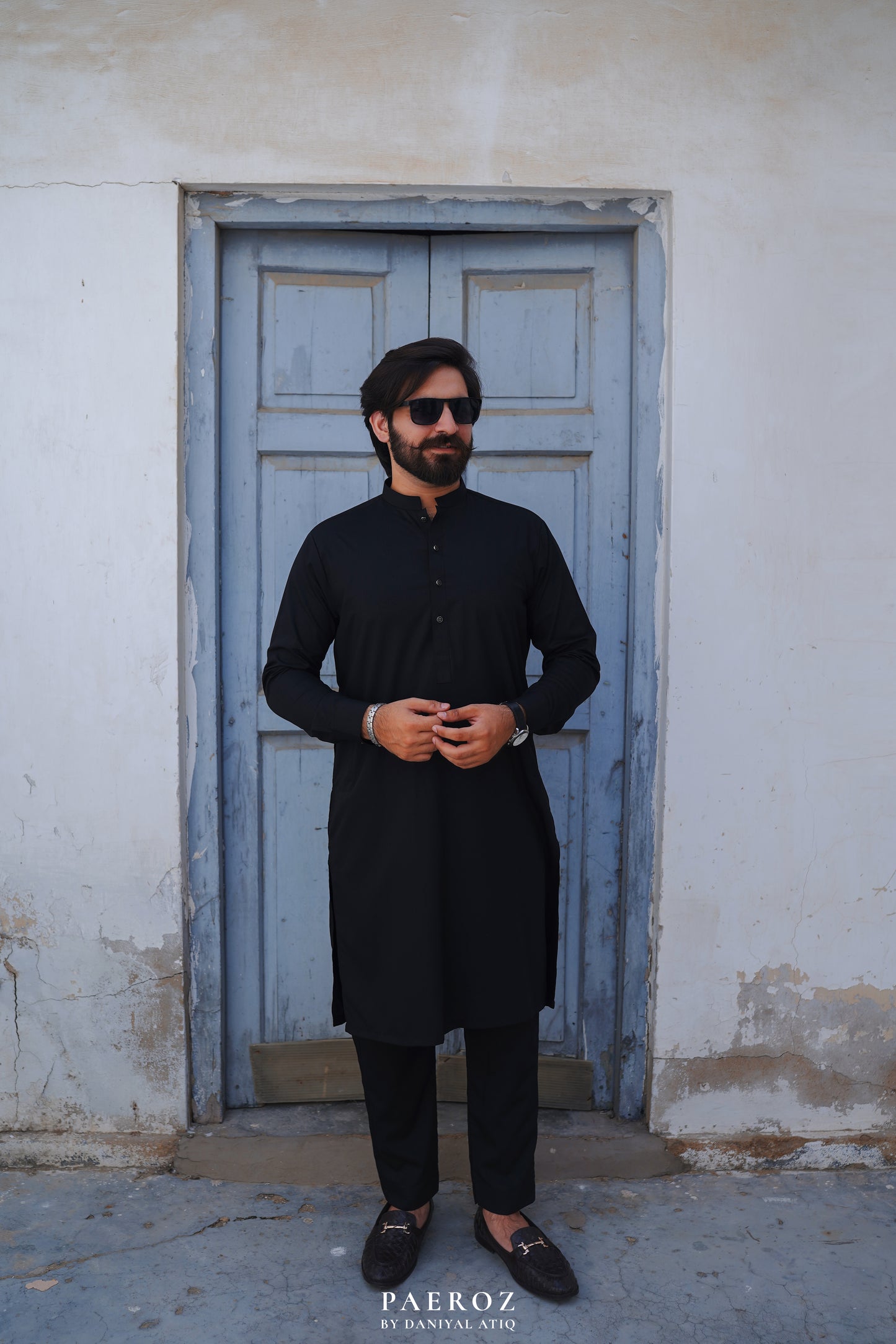 PLAIN BLACK KURTA PAJAMA