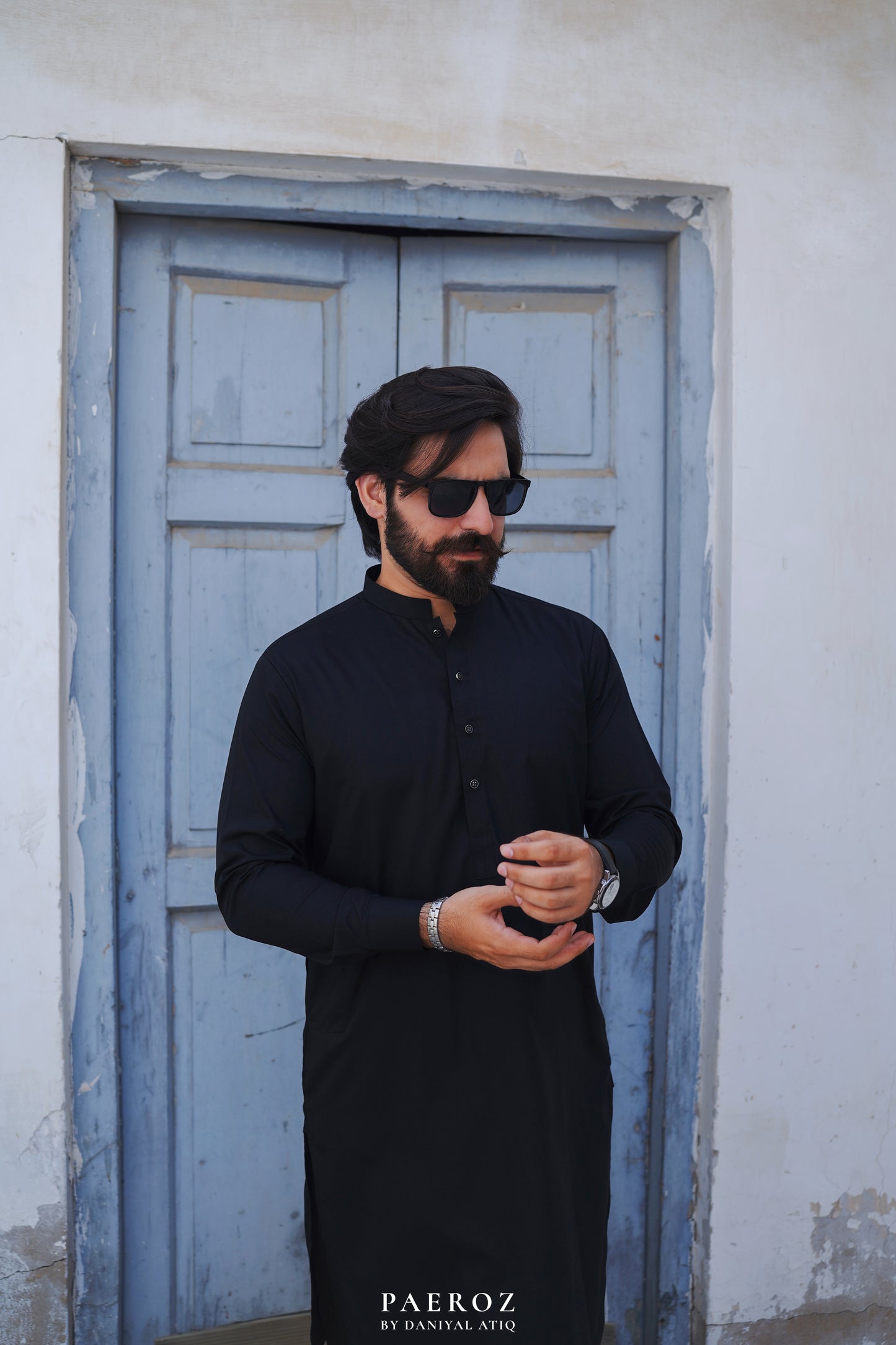 PLAIN BLACK KURTA PAJAMA