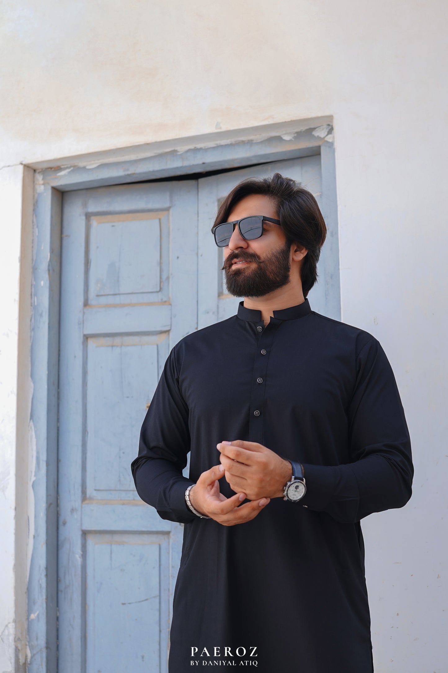 PLAIN BLACK KURTA PAJAMA