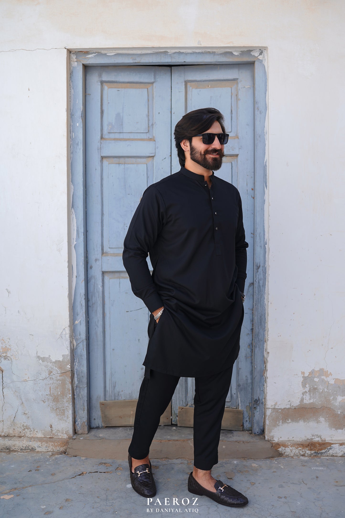 PLAIN BLACK KURTA PAJAMA