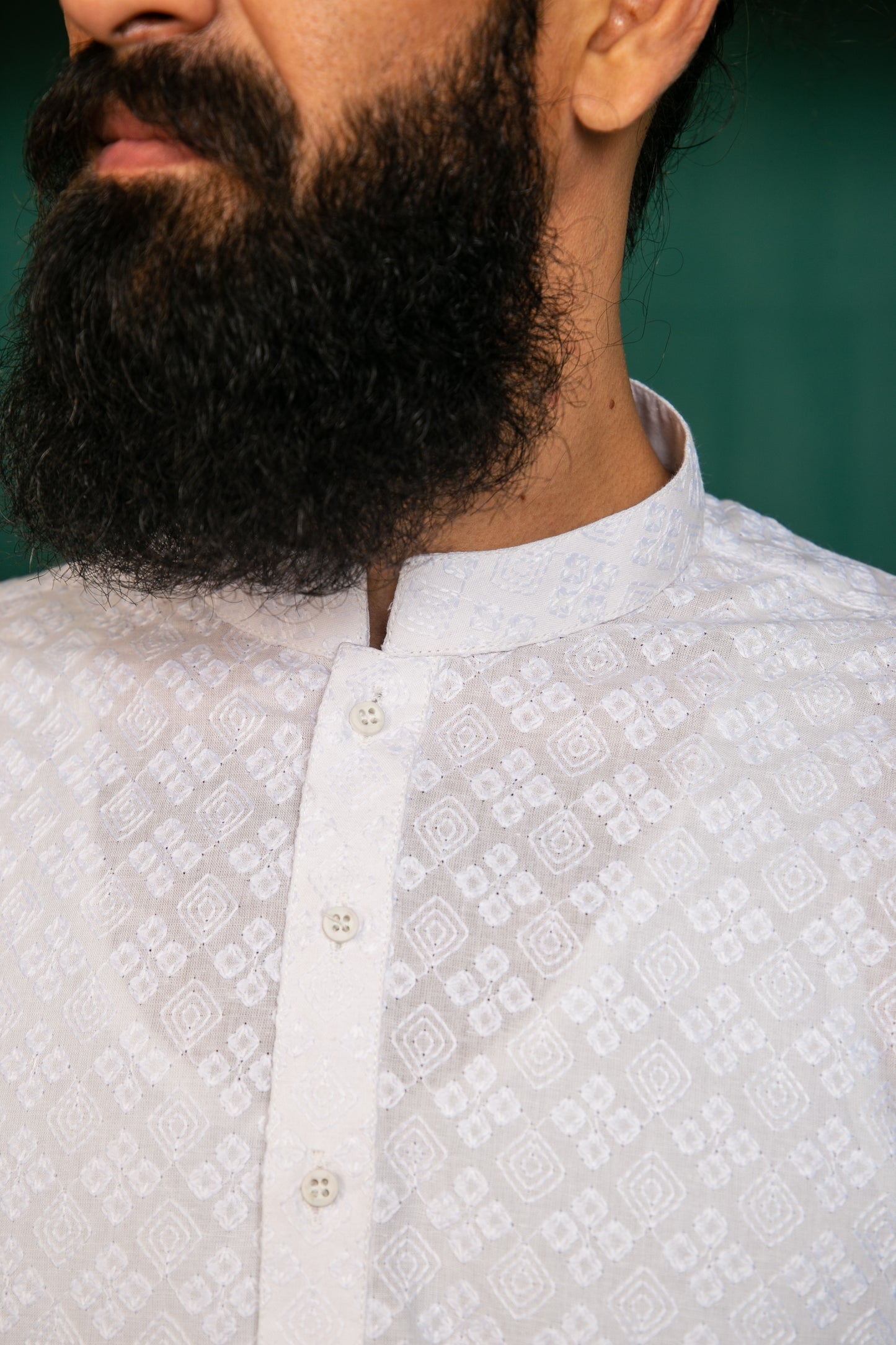 Off White CHIKANKARI KURTA