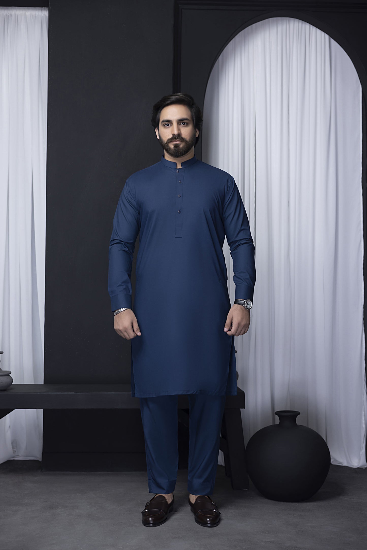 "Elegant Blue Kurta Pajama - Premium Quality Men's Ethnic Wear"