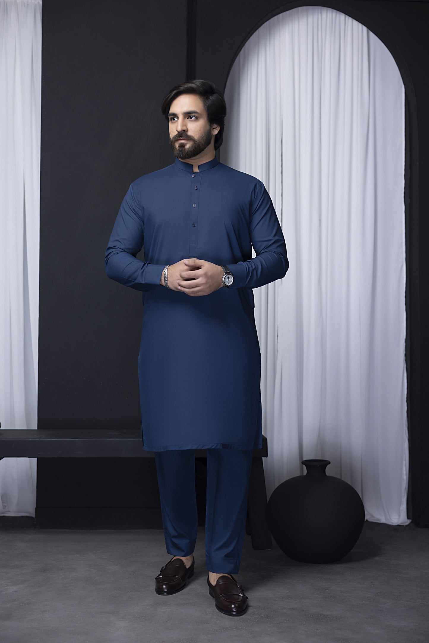 "Elegant Blue Kurta Pajama - Premium Quality Men's Ethnic Wear"