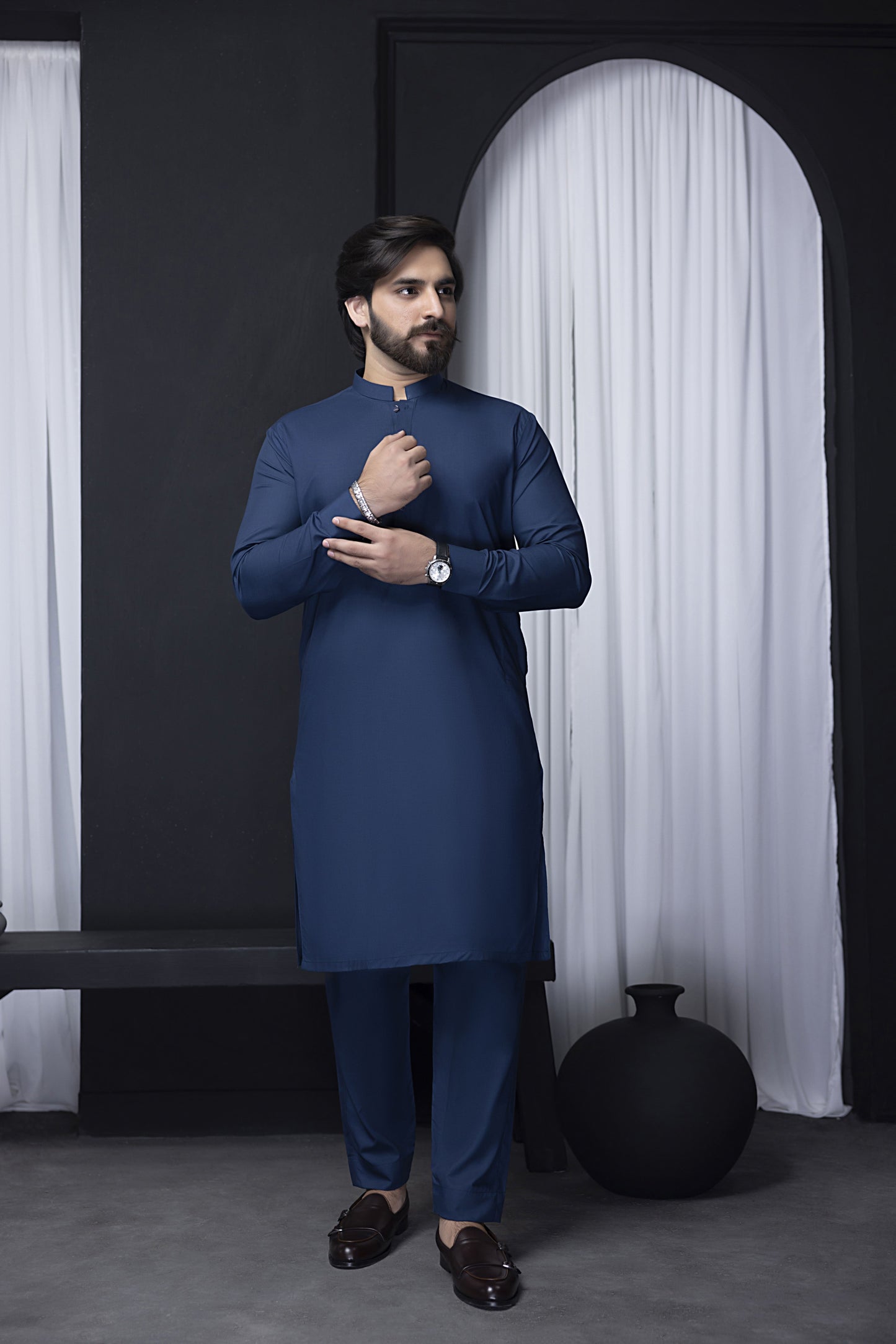 "Elegant Blue Kurta Pajama - Premium Quality Men's Ethnic Wear"