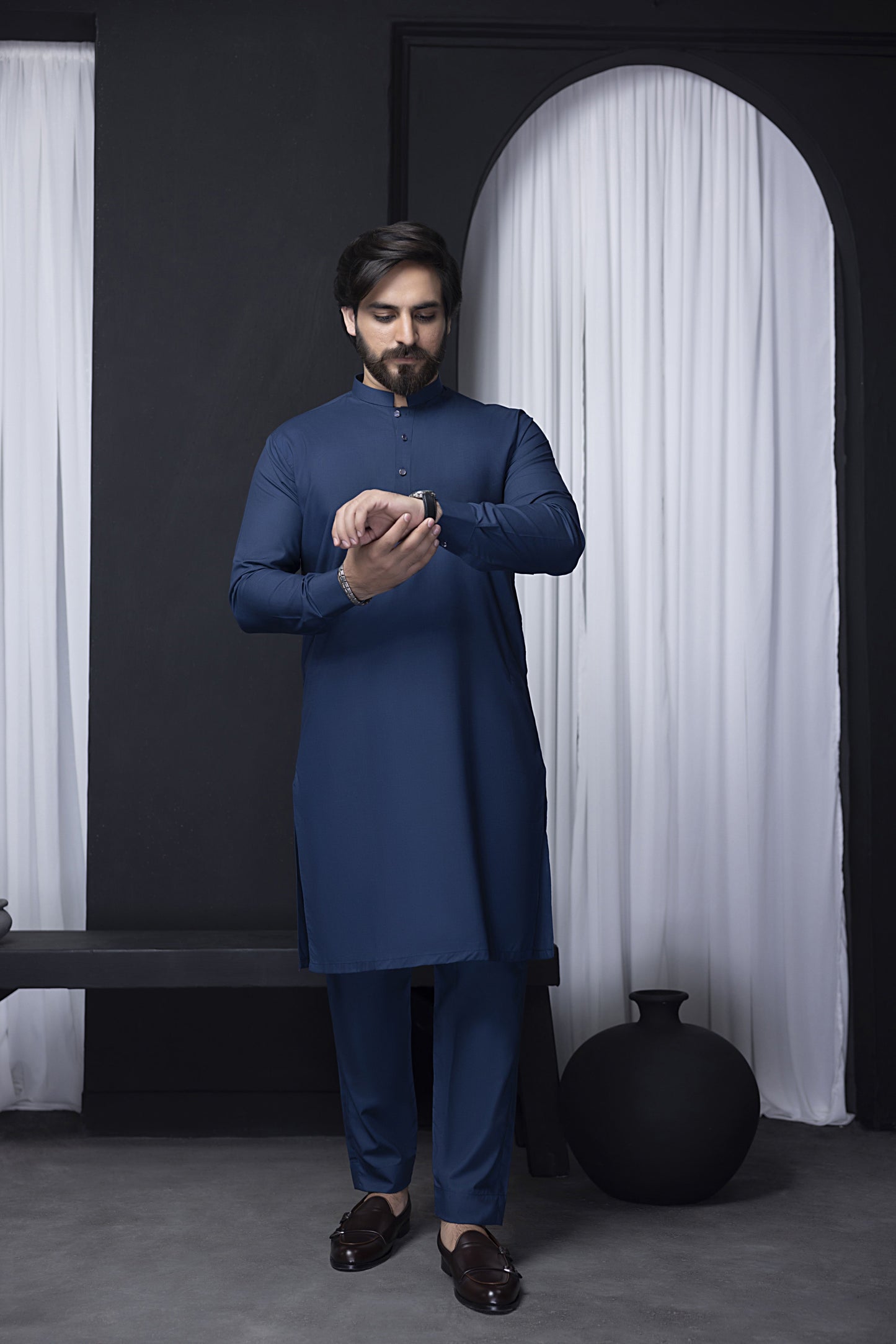 "Elegant Blue Kurta Pajama - Premium Quality Men's Ethnic Wear"