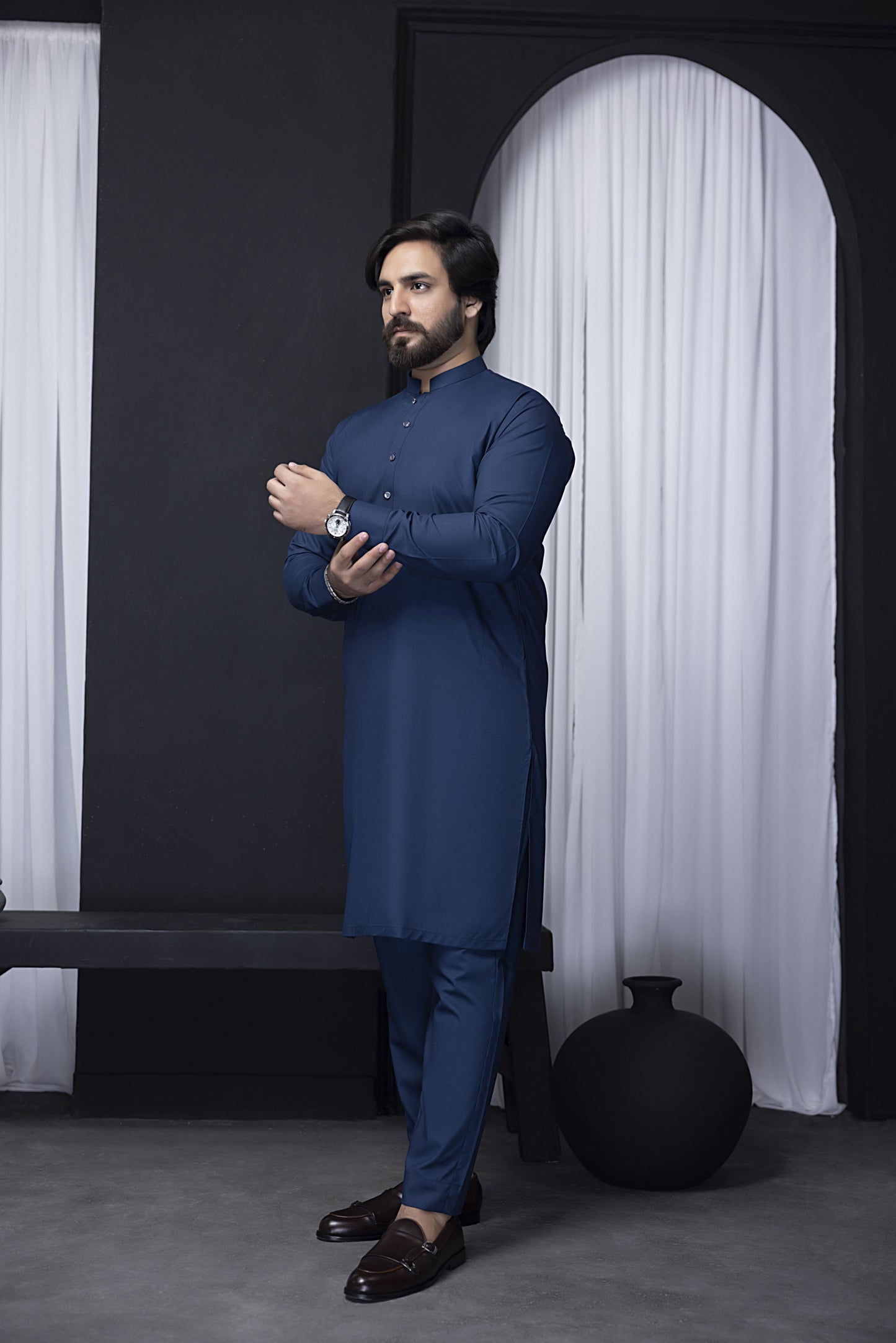 "Elegant Blue Kurta Pajama - Premium Quality Men's Ethnic Wear"