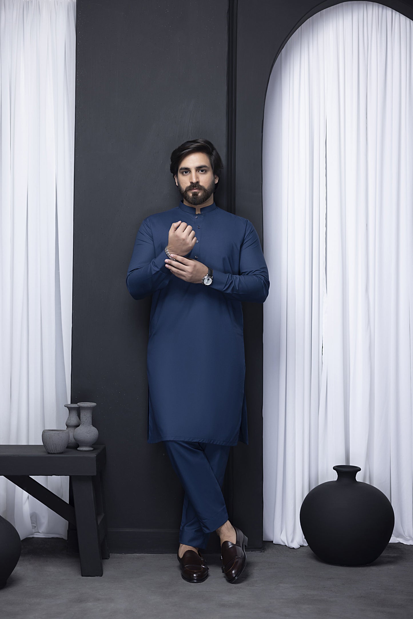 "Elegant Blue Kurta Pajama - Premium Quality Men's Ethnic Wear"