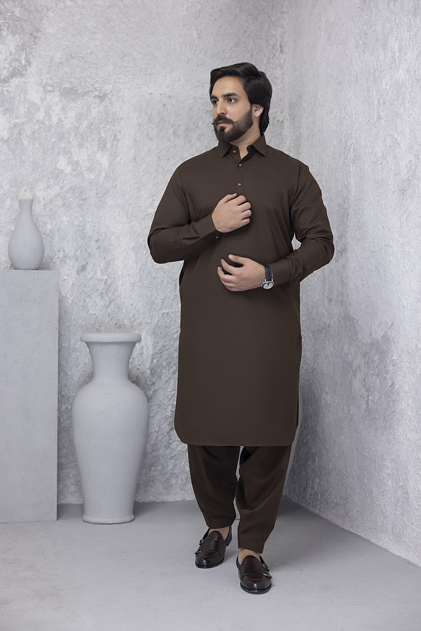 Premium Soft Chocolate Brown Kurta Shalwar