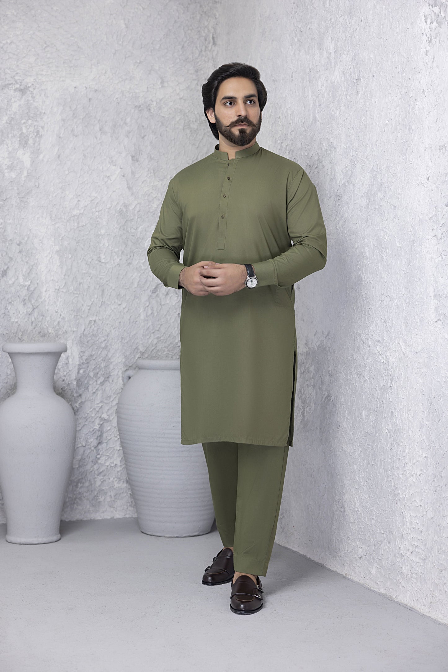 Olive Green Soft Kurta Pajama - Elegant & Comfortable Ethnic Wear