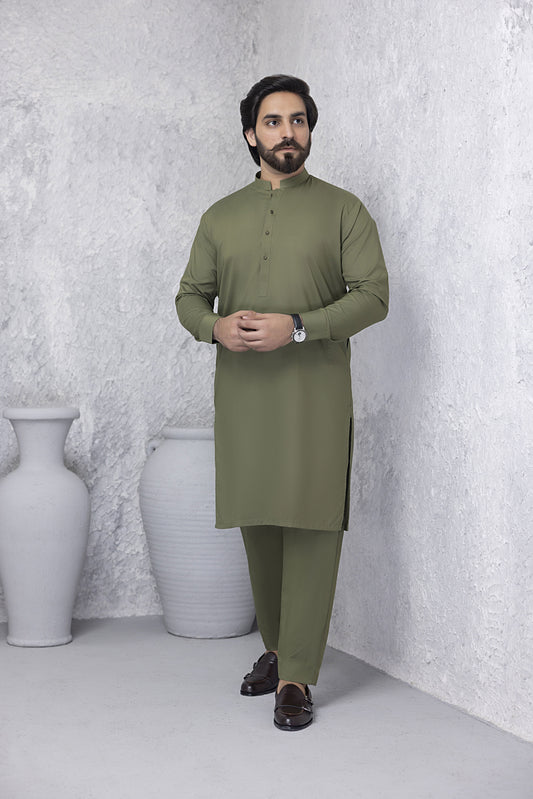 Olive Green Soft Kurta Pajama - Elegant & Comfortable Ethnic Wear