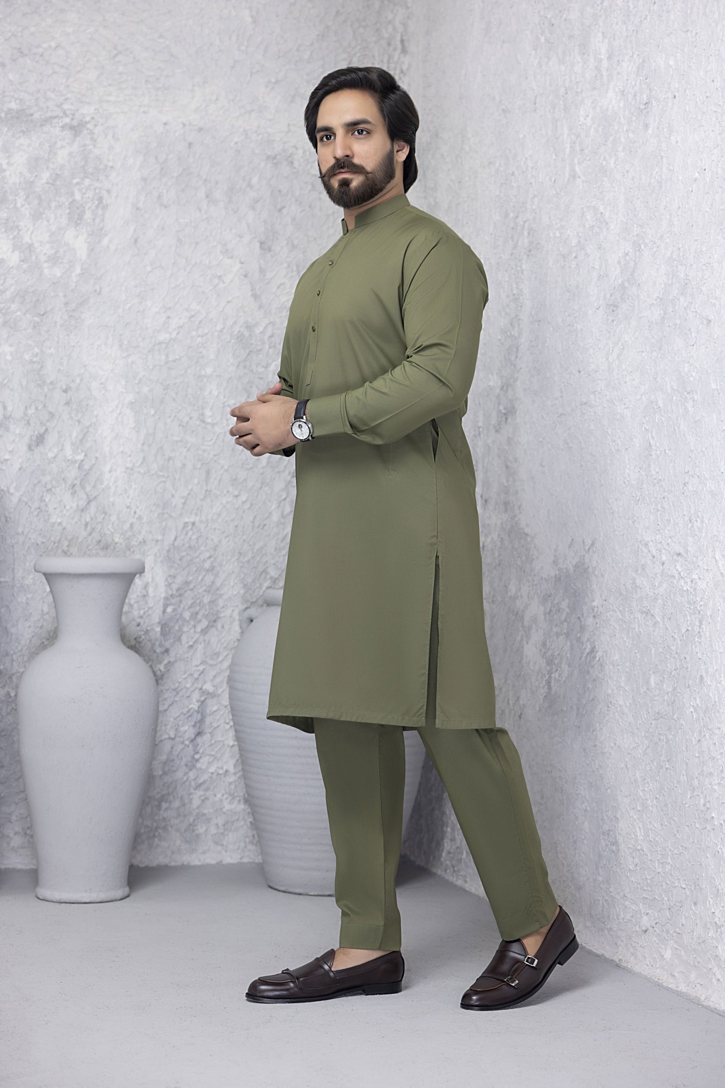 Olive Green Soft Kurta Pajama - Elegant & Comfortable Ethnic Wear