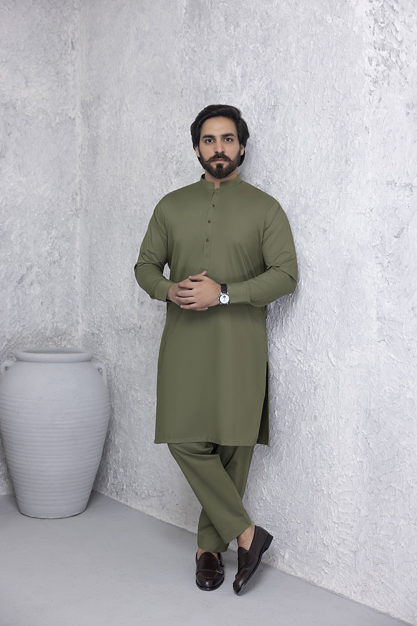 Olive Green Soft Kurta Pajama - Elegant & Comfortable Ethnic Wear