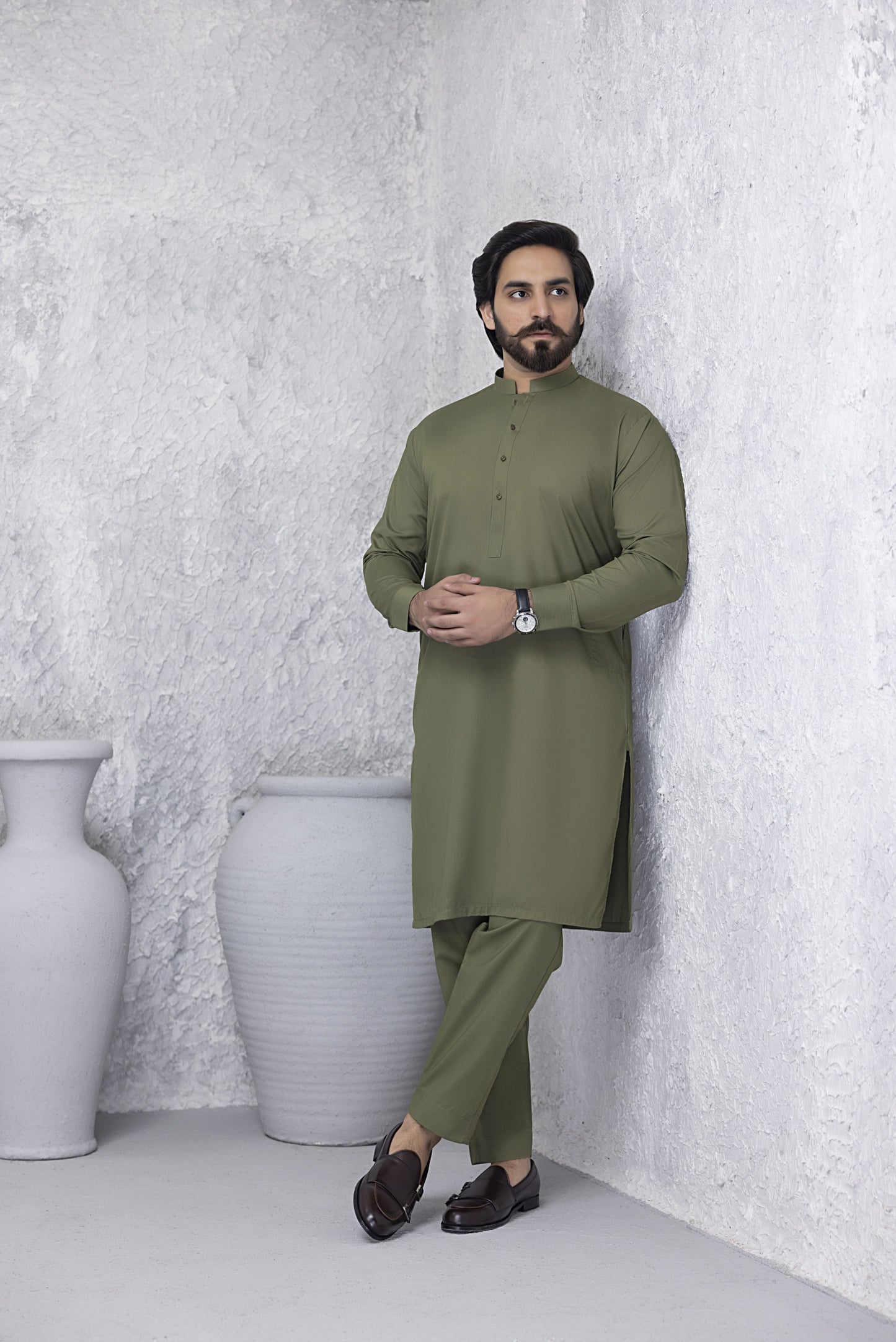 Olive Green Soft Kurta Pajama - Elegant & Comfortable Ethnic Wear