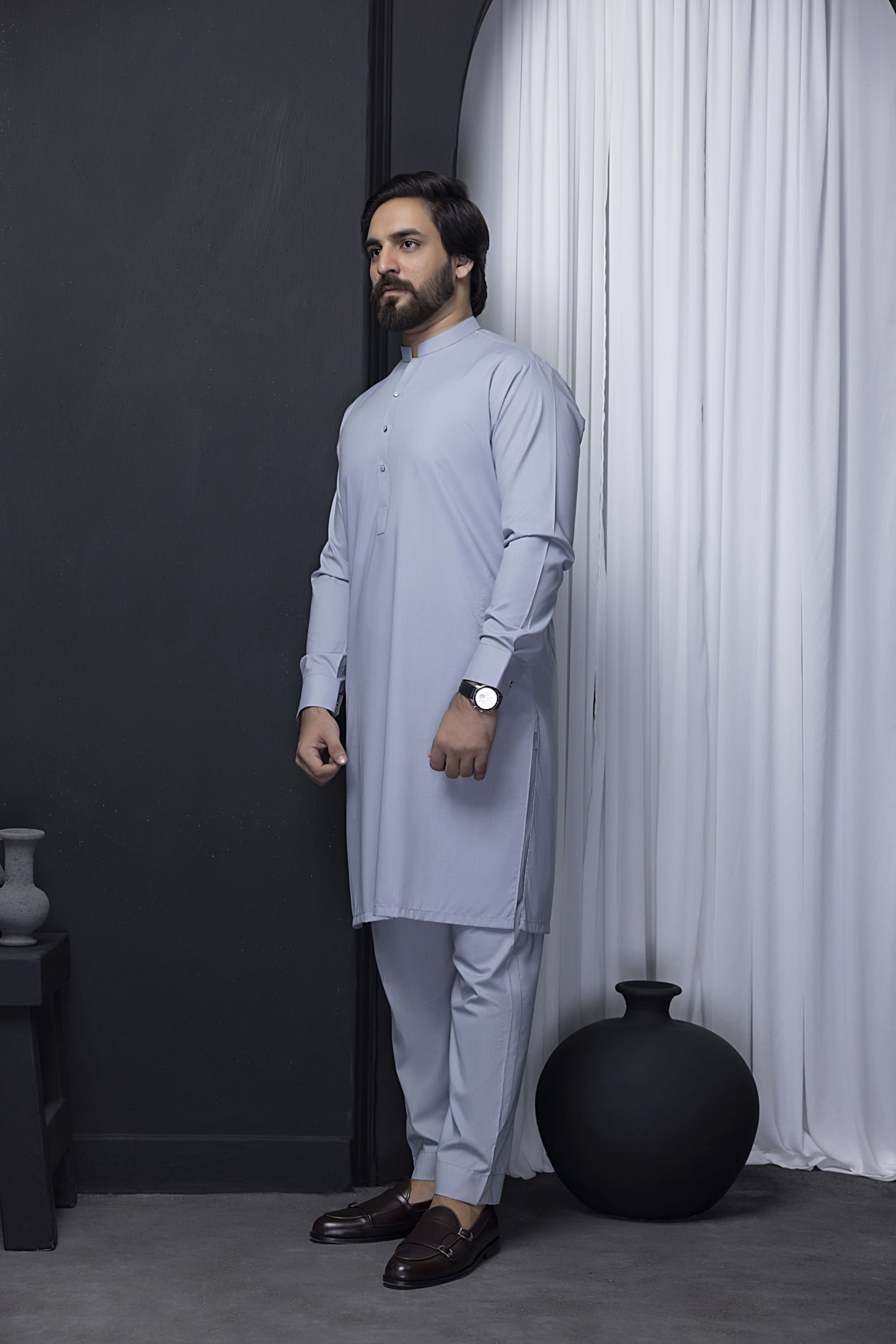 "Sophisticated Sky Blue Kurta Pajama for Men"